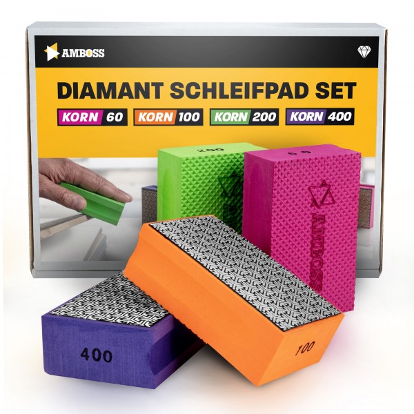 Amboss Diamant Schleifpad Set Korn 60-400